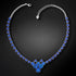Vestuvinis kaklo papuošalas "Bohēma (Bermuda Blue)" su Swarovski™ kristalais